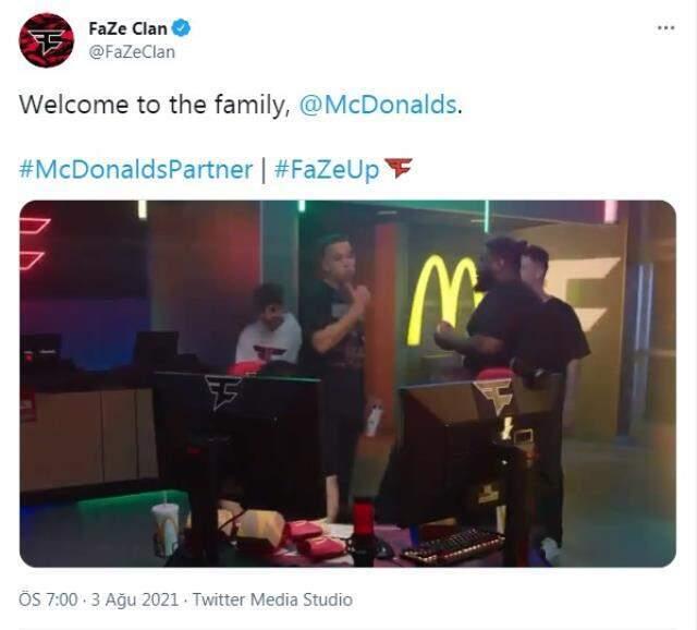 McDonald's, ilk defa bir espor takımı ile sponsorluk anlaşması imzaladı!