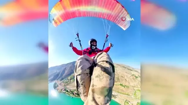 Yamaç paraşütçülerinin gözde mekanı Hazarbaba Dağı