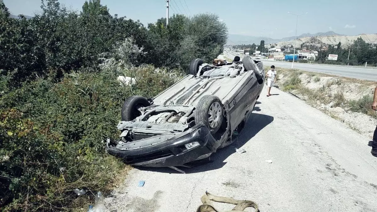 Kontrolden çıkan otomobil takla attı: 3 yaralı