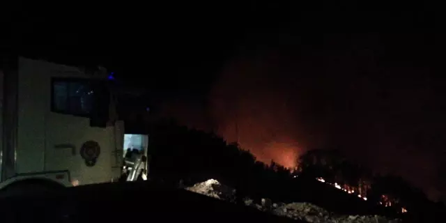 Antalya'nın Manavgat ilçesindeki yangına polislerden TOMA ve kumlu müdahale