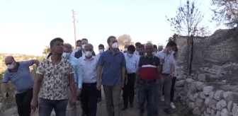 AK Parti'li Ömer Çelik, orman yangınında zarar gören alanları inceledi