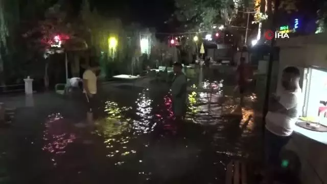 Son dakika haberi! Fırat'ta su seviyesi yükseldi, çay bahçelerini su bastı