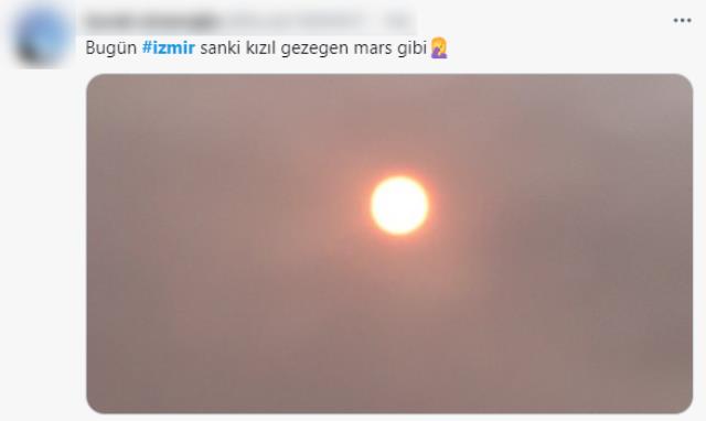 İzmirliler bu sabah sepya bir gökyüzüne uyandı! Telaşlı vatandaşlar sordu: Zombi istilası mı?