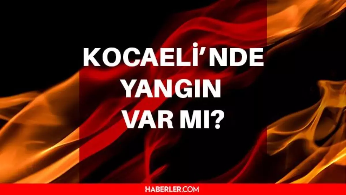 Kocaeli'nde yangın var mı? Kocaeli'nde yangın mı var? Kocaeli yangın son dakika...