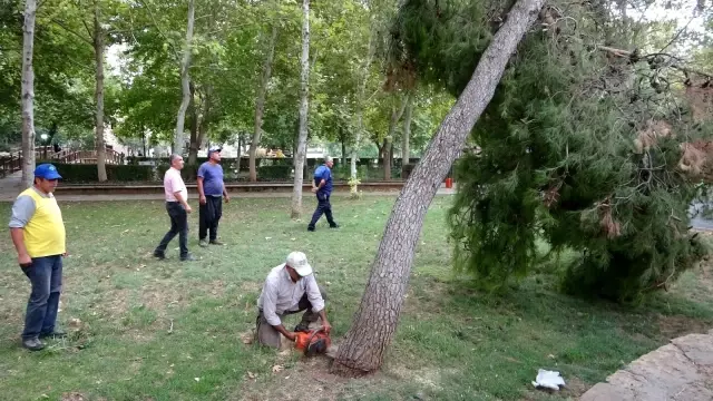 Kozan'da sağanak ve dolu yağışı tesirli oldu