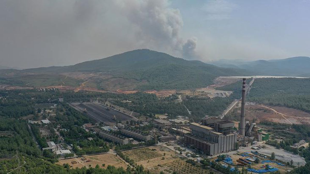 Milas'taki Yeniköy Termik Santrali'nde yangına karşı tedbir alındı