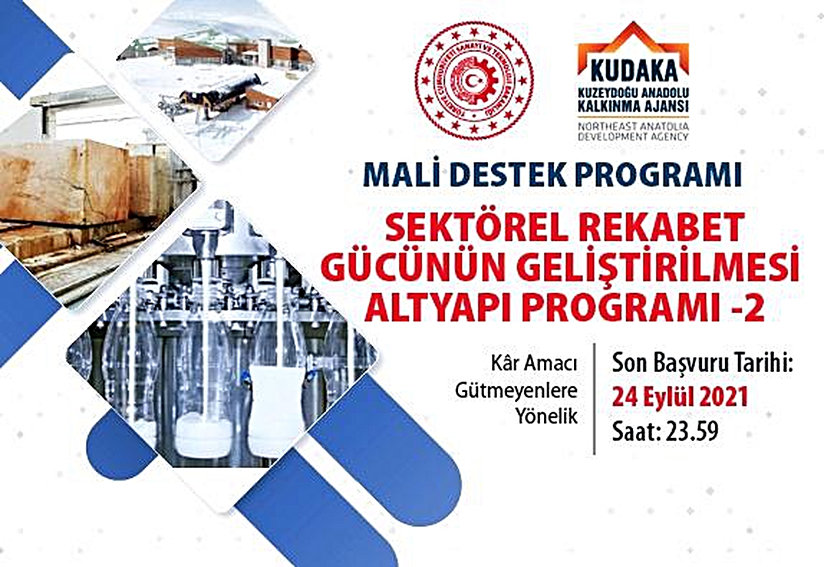 KUDAKA 2021 yılı Sektörel Rekabet Gücünün Geliştirilmesi Altyapı Programı-2'yi ilanı