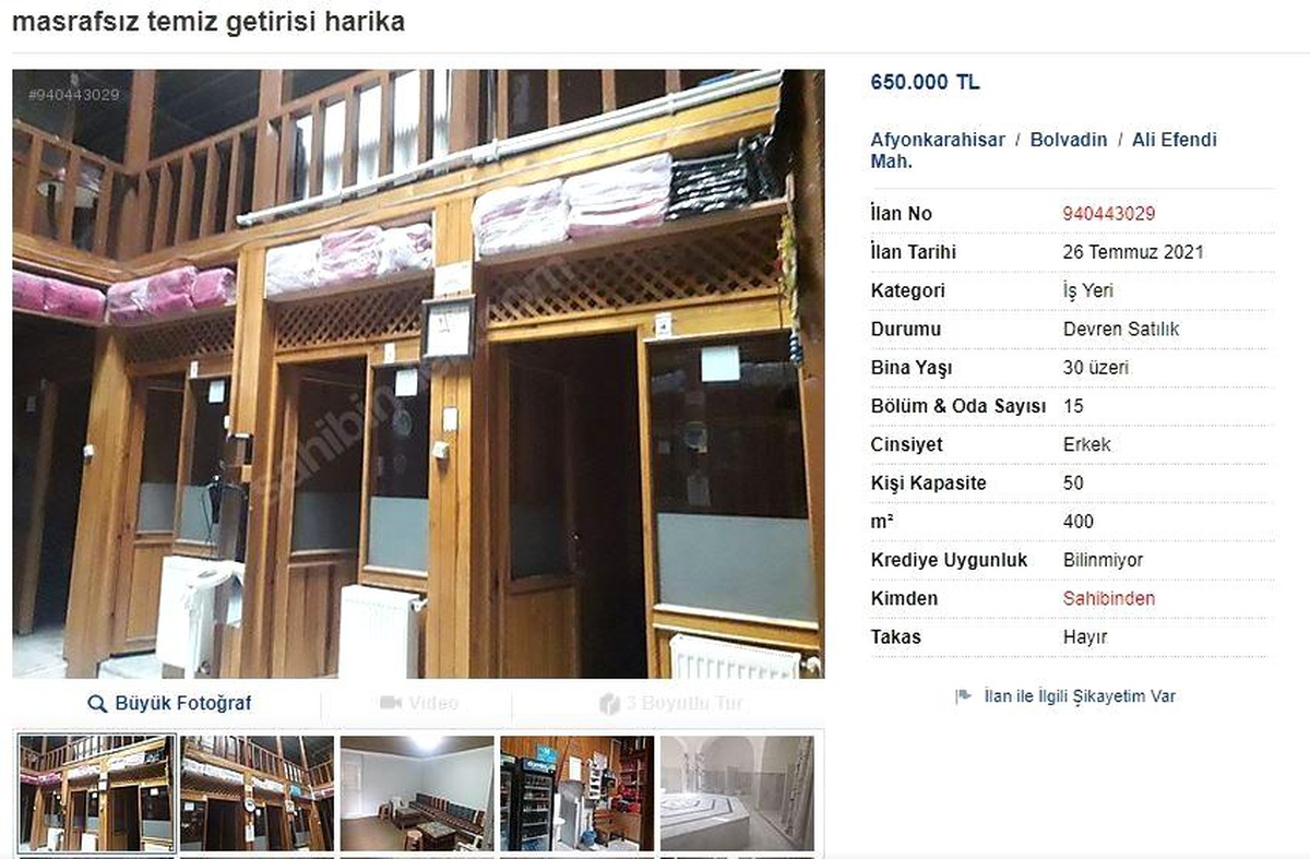 Son dakika 3. sayfa: Şampuan meselesi yüzünden sahibi öldürülen hamam satışa çıkarıldı