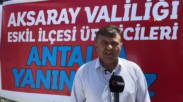 Aksaray'dan yangın bölgesine canlı hayvan desteği