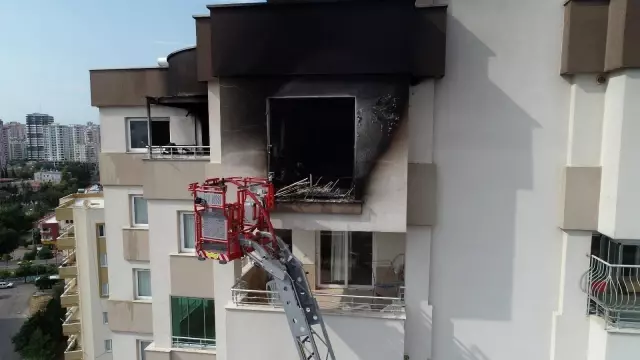 Klimadan yangın çıktı mesken küle döndü