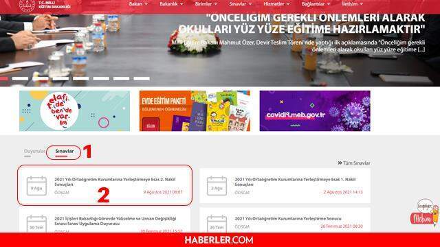 LGS 2. nakil sonuçları açıklandı mı? LGS nakil tercih sonuçları nasıl öğrenilir? İşte LGS 2. nakil tercih sonuçları sorgulama ekranı...