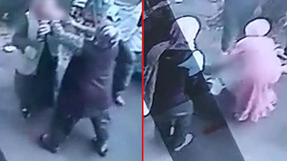 'Tezgah yeri benim' kavgası! Pazarcı kadınlar saç saça baş başa böyle kavga etti