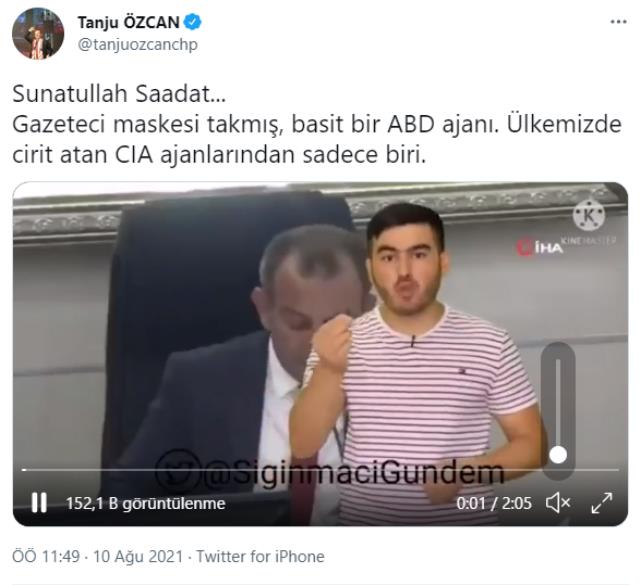 Bolu Belediye Başkanı Tanju Özcan, kendisine hakaret eden Afgan göçmen Saadat için 'köpek' ifadesini kullandı