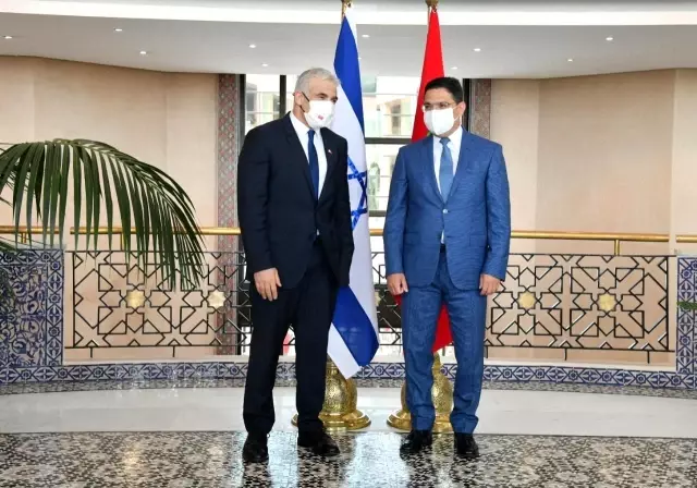 Son dakika haber! Fas Dışişleri Bakanı Bourita, İsrailli mevkidaşı Lapid ile bir araya geldi