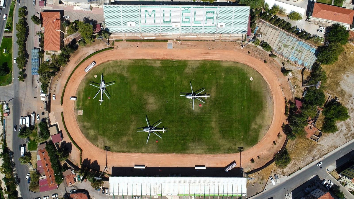Muğla Atatürk Stadı helikopter pistine döndü - Vimarsana News