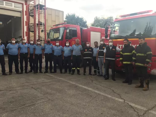 GAZİANTEP - Yangın bölgelerinde mevt kalım savaşı veren Gaziantepli itfaiyeciler kente döndü