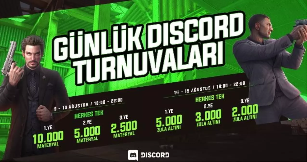 ZULA günlük Discord turnuvaları başladı!
