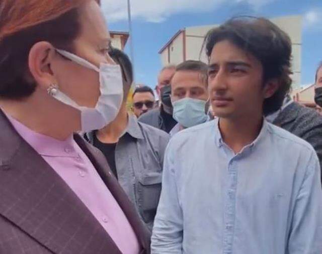 16 yaşındaki gencin dertlerini dinleyen Akşener duygulandı: Hepimizi utandırdın