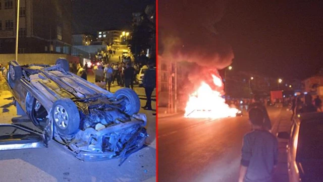 18 yaşındaki gencin öldürüldüğü Altındağ'da sokağa dökülen kalabalık Suriyelilerin araçlarına ve dükkanlarına saldırdı