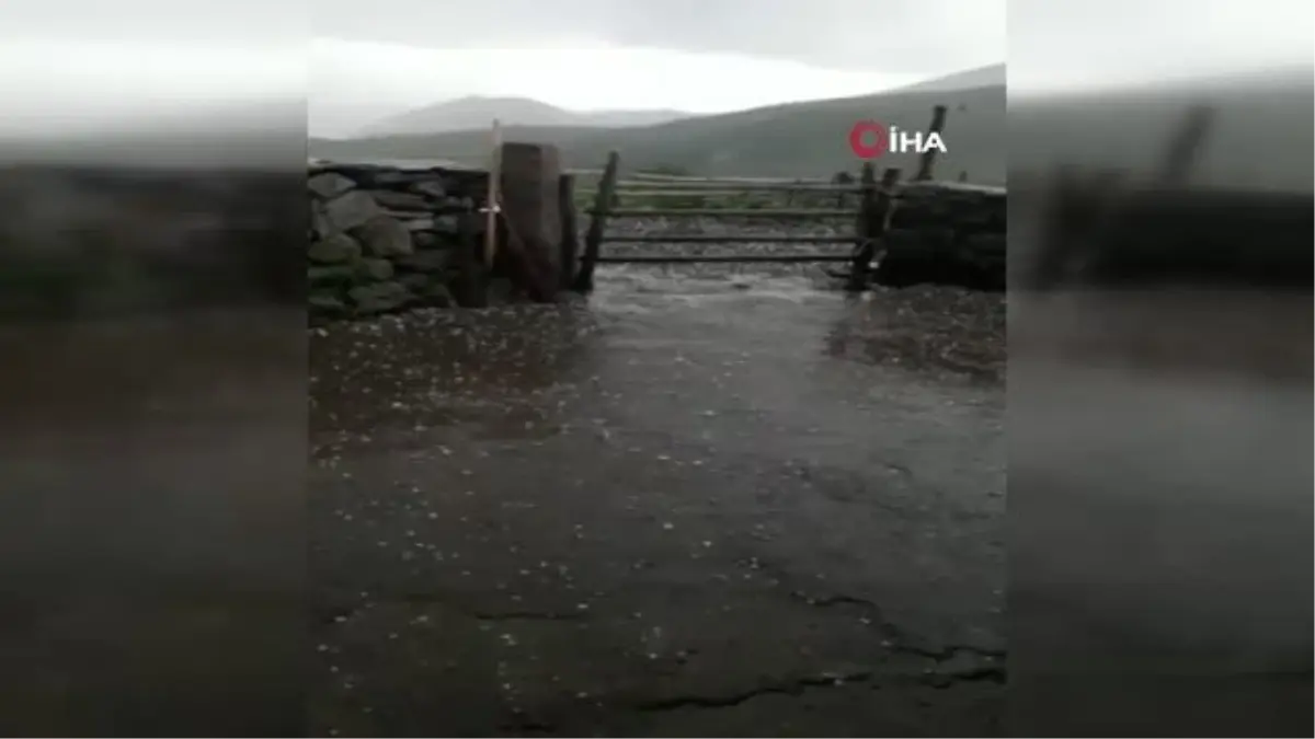 Posof'ta dolu yağışı etkili oldu