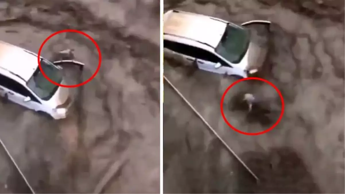 Felaketi yaşayan Bozkurt'tan gelen görüntü yürek dağladı! 'Abi kaç' diye bağırdığı kişi sele kapılıp gitti