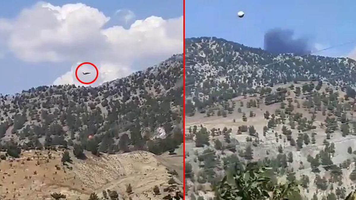 Kahramanmaraş'ta 8 kişinin yaşamını yitirdiği uçağın düşme anı kamerada
