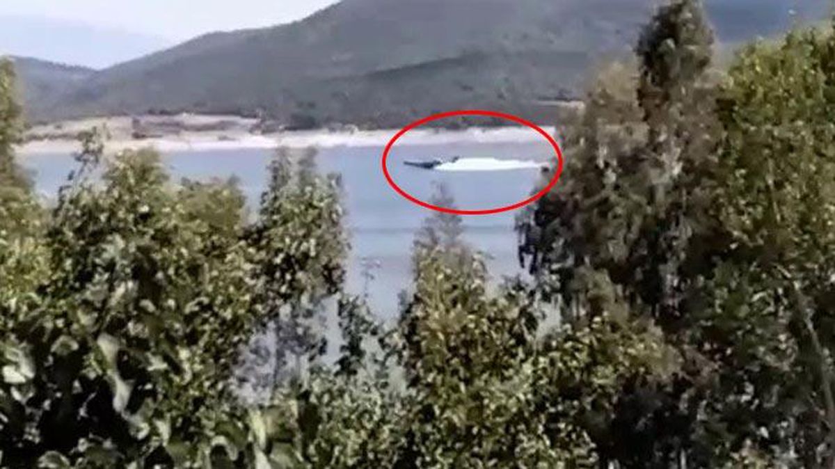 Düşen yangın uçağının barajdan su aldığı son görüntüleri ortaya çıktı