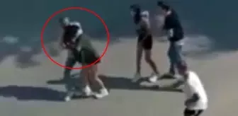 Sokak ortasında eski kız arkadaşının boğazına bıçak dayayıp kaçırmaya çalıştı! O anlar kamerada