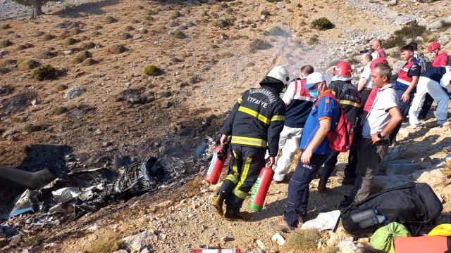 Kahramanmaraş'ta uçak kazasında grupların çalışmaları sürüyor
