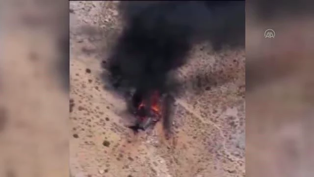 KAHRAMANMARAŞ - Yangın söndürme uçağı düştü - Düşen uçağın enkazı