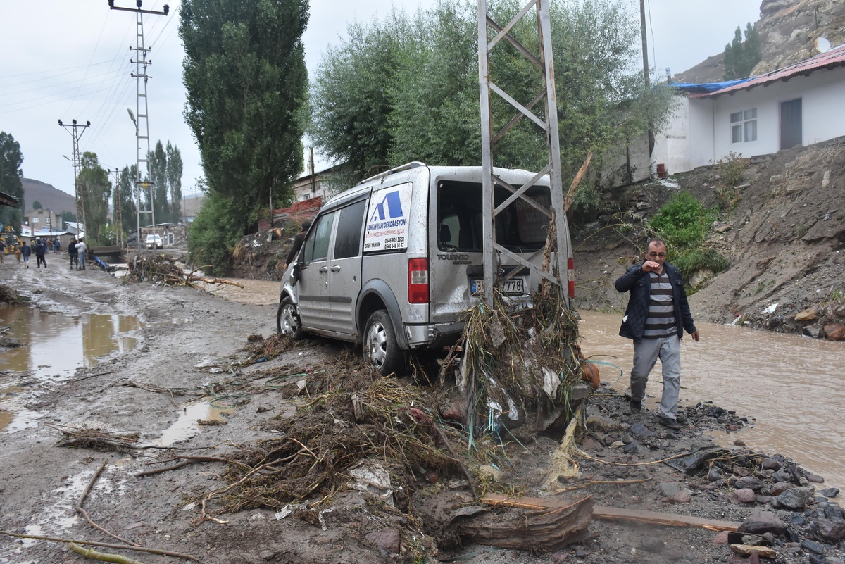 Kars'ta etkili olan sel, araç ve hayvanları sürükledi - Vimarsana News