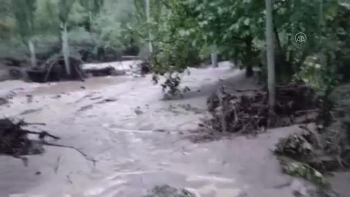 Oltu'da sağanak sonucu sel meydana geldi, tarım arazileri hasar gördü