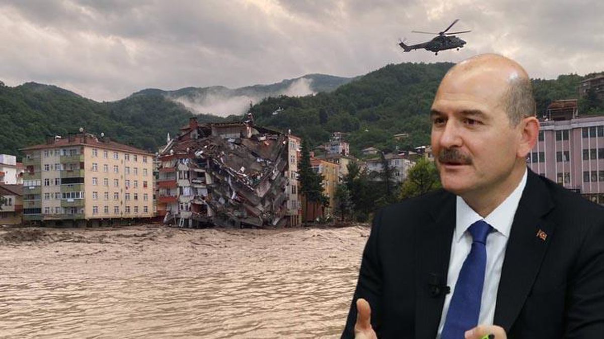 Son Dakika: İçişleri Bakanı Soylu, sel bölgesindeki son durumu paylaştı: 58 can kaybımız, 77 kayıp ihbarımız var
