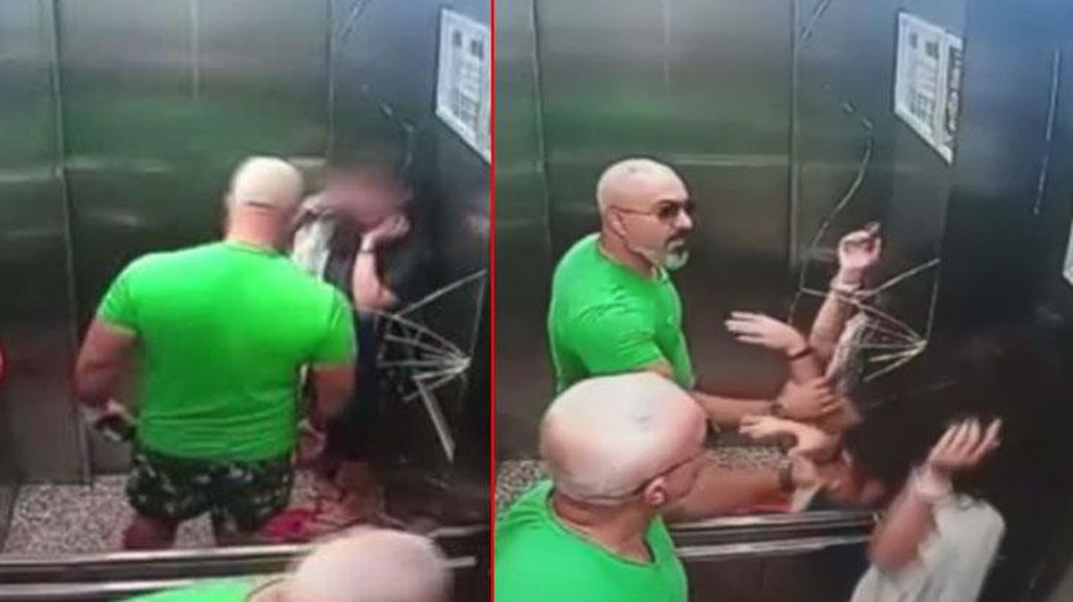 Lüks rezidansta baba şiddeti! Kızına attığı tokatla asansörün camını çatlattı