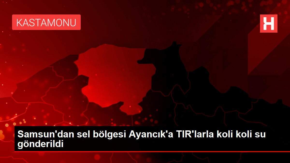 Samsun'dan sel bölgesi Ayancık'a TIR'larla koli koli su gönderildi
