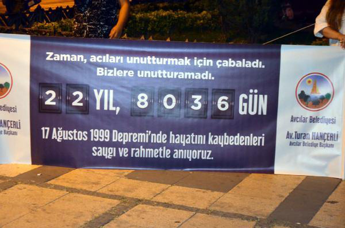 1999 DEPREMİNDE AVCILAR'DA ÖLEN 246 KİŞİ ANILDI