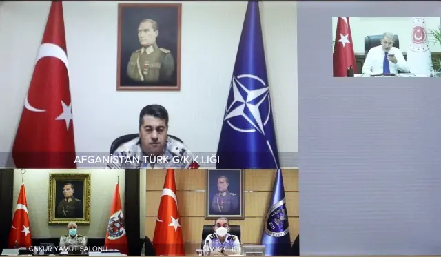Milli Savunma Bakanlığı'nda Afganistan toplantısı! Kabil'deki Türk komutan da katıldı