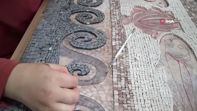 Samsat'ta tarih mozaiklerle yine canlanıyor