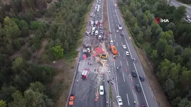 Son dakika haberleri | Anadolu Otoyolu'nda zincirleme trafik kazası: 6 yaralı