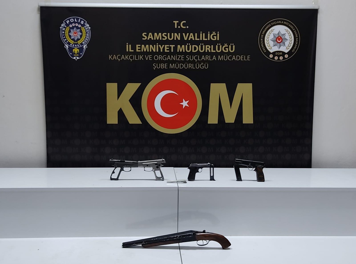 Samsun'da silah kaçakçılığı operasyonunda 6 şüpheli yakalandı