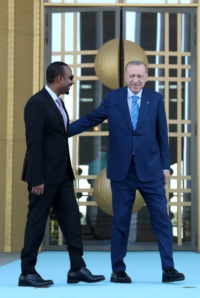 Cumhurbaşkanı Erdoğan, Etiyopya Başbakanı Ahmed'i resmi törenle karşıladı