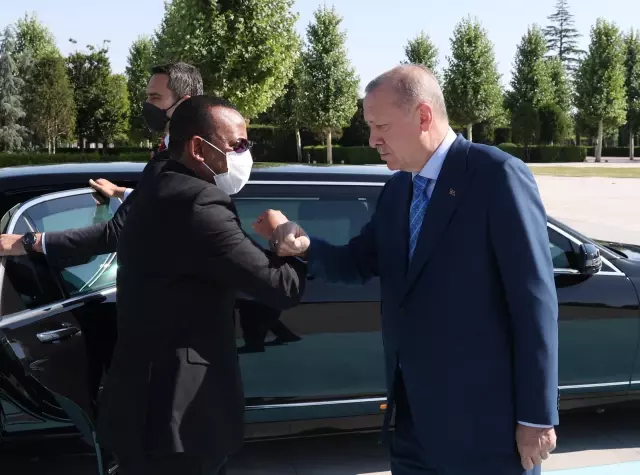 Cumhurbaşkanı Erdoğan, Etiyopya Başbakanı Ahmed'i resmi törenle karşıladı
