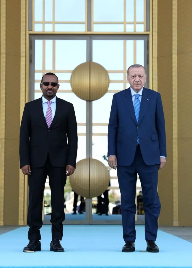 Cumhurbaşkanı Erdoğan, Etiyopya Başbakanı Ahmed'i resmi törenle karşıladı