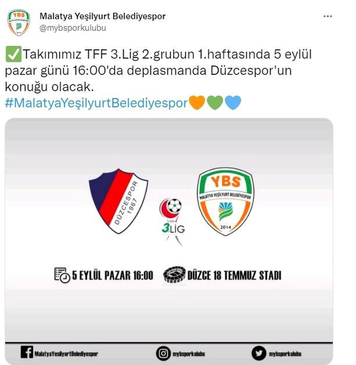 Yeşilyurt Belediyespor Düzce deplasmanına gidiyor