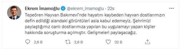 İBB'nin hayvan bakımevi yakınlarında ölü hayvanların gömülmeden bekletilmesi tepkilere neden oldu