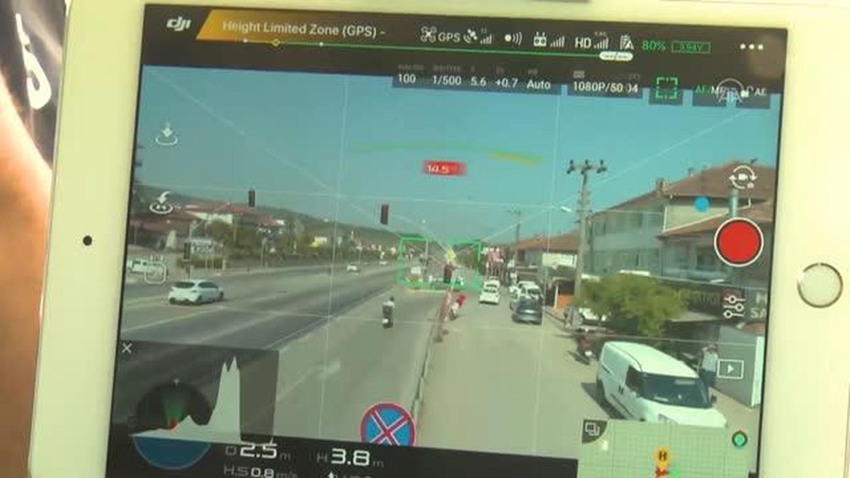 Kurallara uymayan sürücüler 'drone'dan kaçamadı