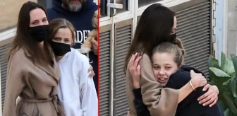 Kansere yakalanmamak için iki memesini de aldırmıştı: Angelina Jolie'yi hastane kapısında çocukları böyle karşıladı