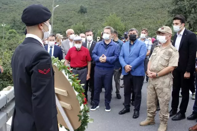 Geçtiğimiz yıl Giresun'da yaşanan selde şehit olan 5'i jandarma 6 kişi anıldı