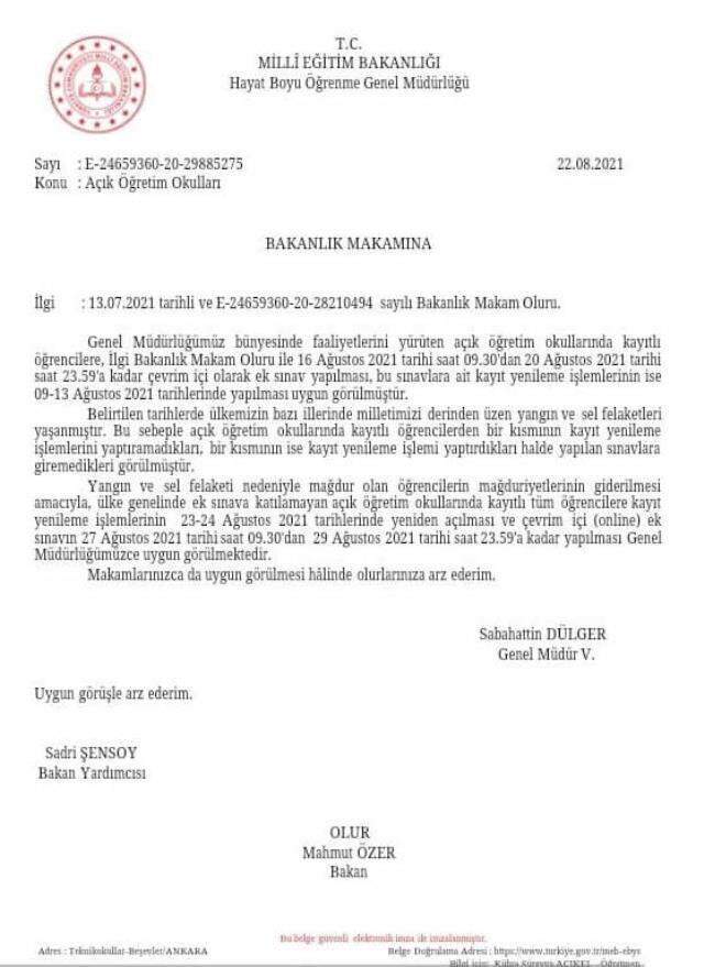 AÖL ek sınav ne zaman? MEB AÖL Ağustos ayı ek sınav tarihleri açıklandı!