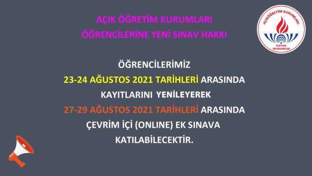 AÖL ek sınav ne zaman? MEB AÖL Ağustos ayı ek sınav tarihleri açıklandı!